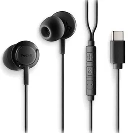 NGS Cross Step Auriculares Intrauditivos con Micrófono USB Tipo-C Negros